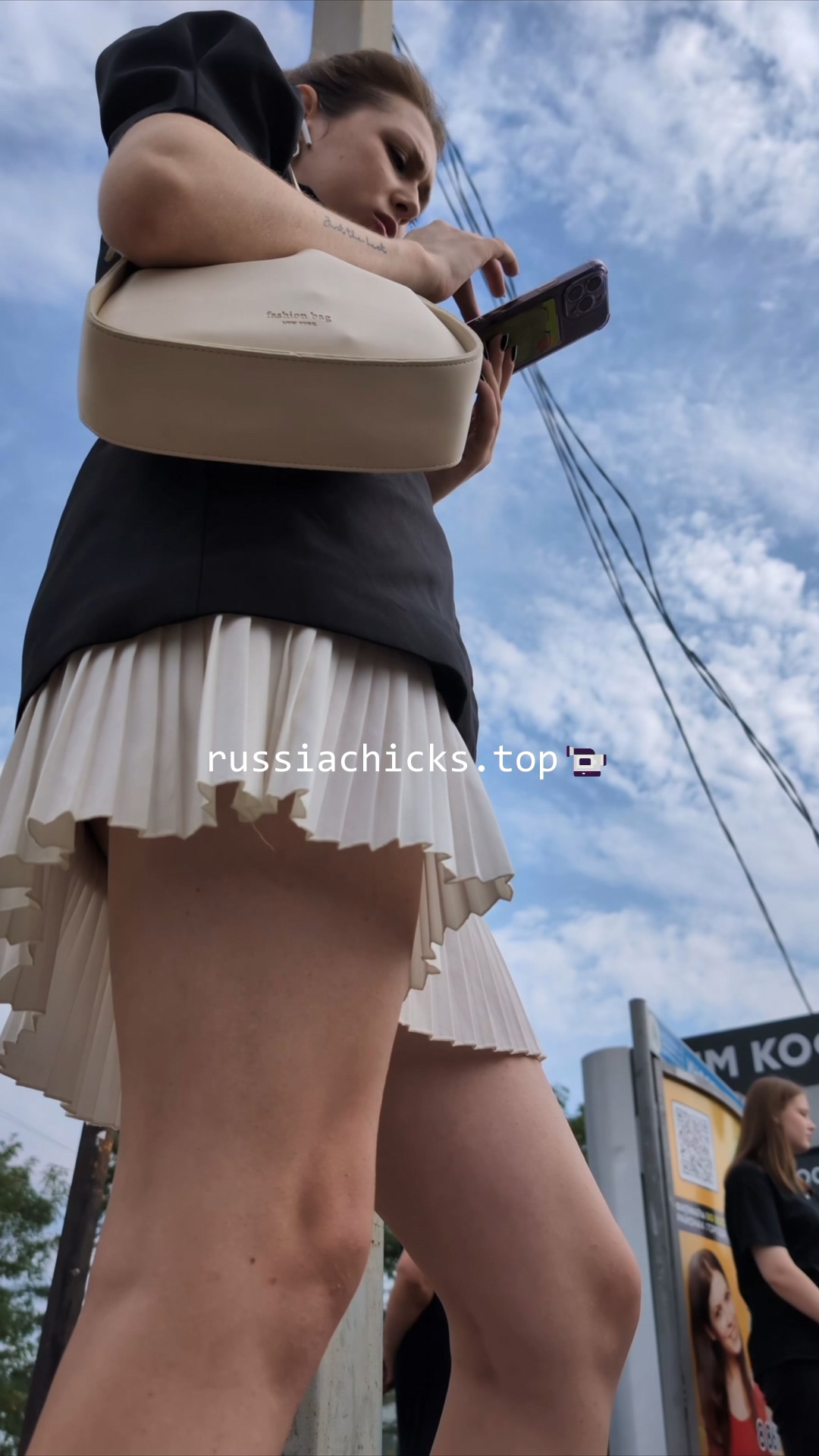 upskirts at sexy chick in tram