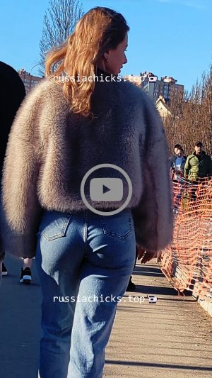 amazing girl in her ass in jeans