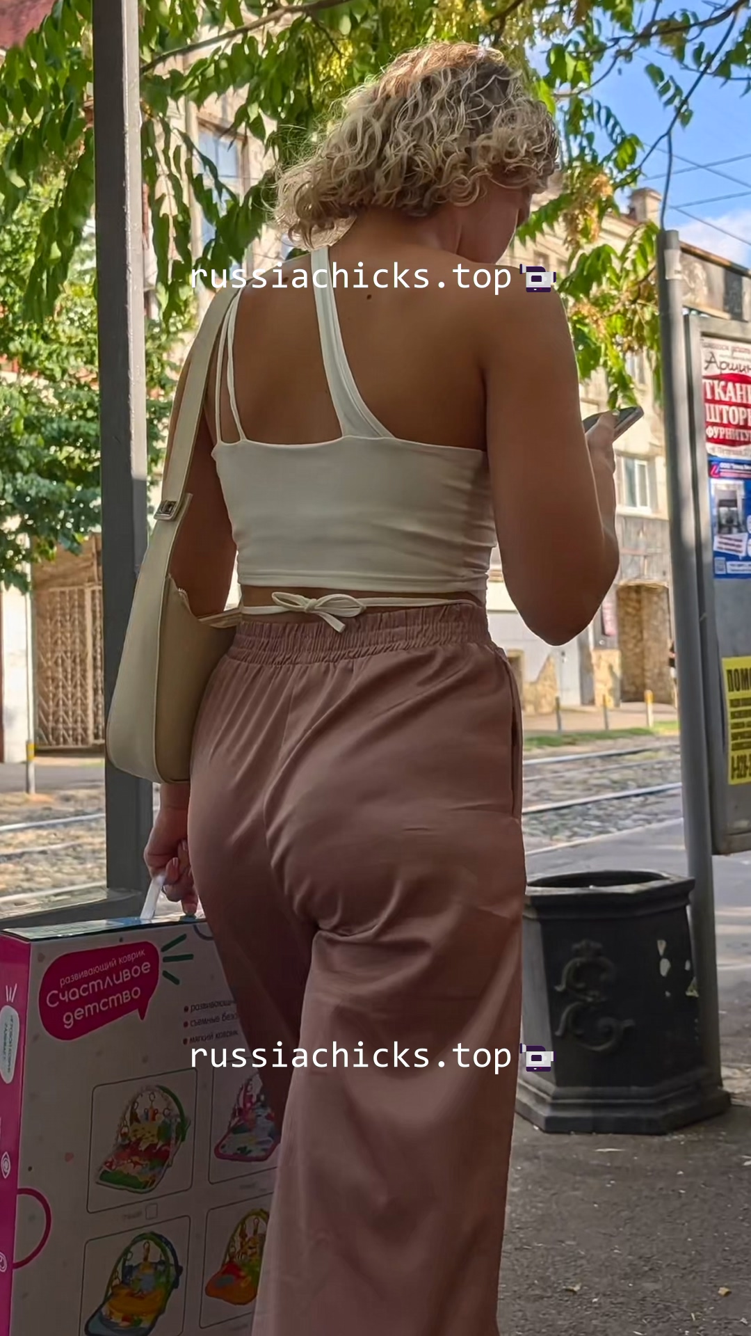 sexy girl and her ass on street